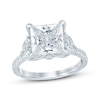 Thumbnail Image 1 of Monique Lhuillier Bliss Princess-Cut Lab-Grown Diamond Halo Engagement Ring 4-5/8 ct tw 18K White Gold