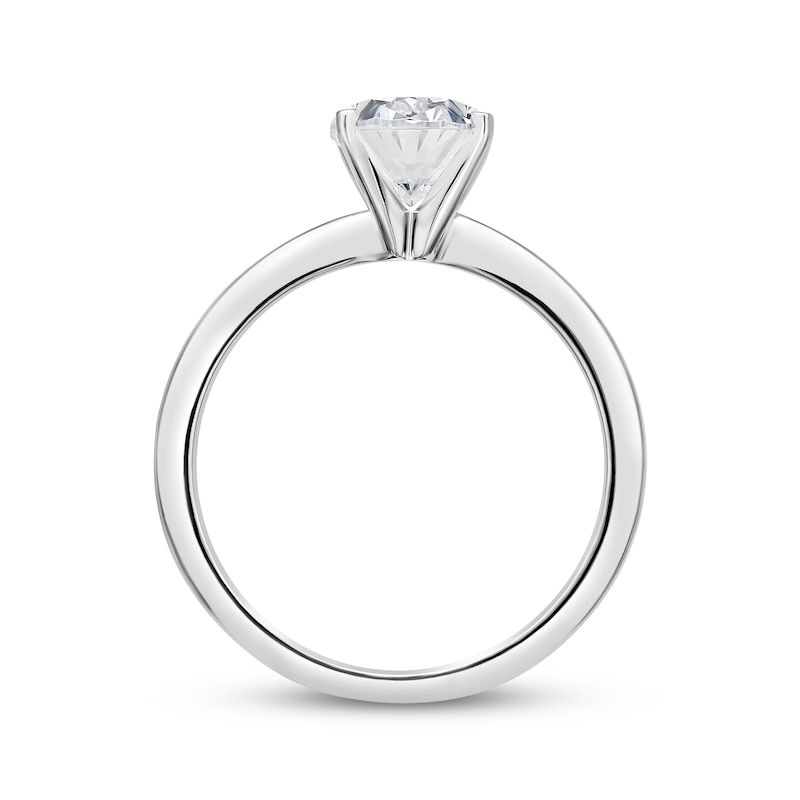 Main Image 2 of Lab-Grown Diamonds Oval-Cut Solitaire Engagement Ring 2 ct tw 14K White Gold (F/SI2)