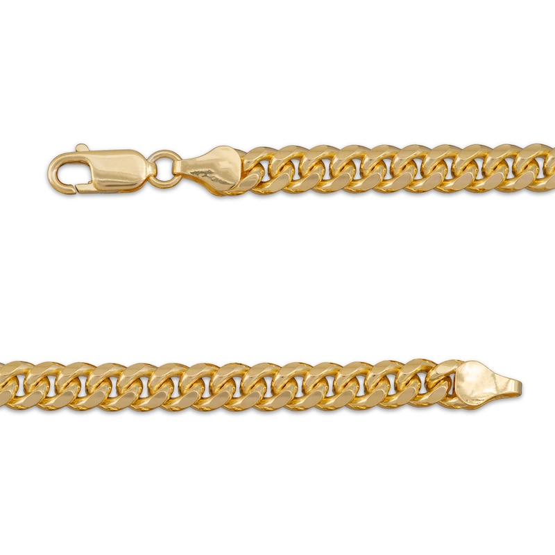 Main Image 4 of 6.25mm Diamond-Cut Miami Cuban Curb Chain Necklace 24K Yellow Gold Vermeil Sterling Silver 22"
