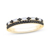 Thumbnail Image 1 of Now + Forever Black & White Diamond Two-Row Anniversary Ring 3/8 ct tw 10K Yellow Gold