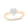Thumbnail Image 1 of KAY Lab-Grown Diamonds Multi-Stone Heart Chain Link Promise Ring 1/5 ct tw 10K Yellow Gold