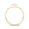 Thumbnail Image 2 of KAY Lab-Grown Diamonds Multi-Stone Heart Chain Link Promise Ring 1/5 ct tw 10K Yellow Gold