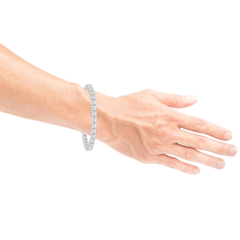 Main Image 4 of KAY Lab-Grown Diamonds Men's Tennis Bracelet 10 ct tw Sterling Silver 8.5"