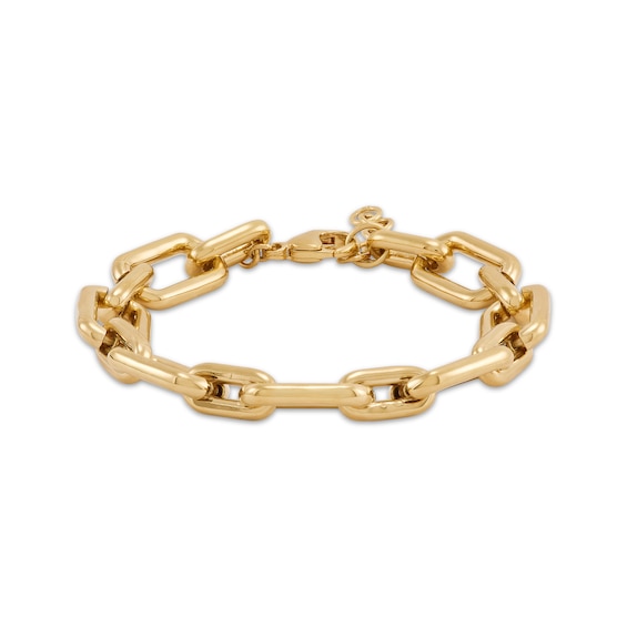 STUDIO BY KAY Chunky Link Bracelet 24K Yellow Gold Vermeil Hollow Sterling Silver 7.75"