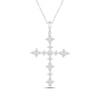 Thumbnail Image 1 of KAY Lab-Grown Diamonds Cross Necklace 1 ct tw Sterling Silver 18"