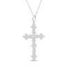 Thumbnail Image 2 of KAY Lab-Grown Diamonds Cross Necklace 1 ct tw Sterling Silver 18"