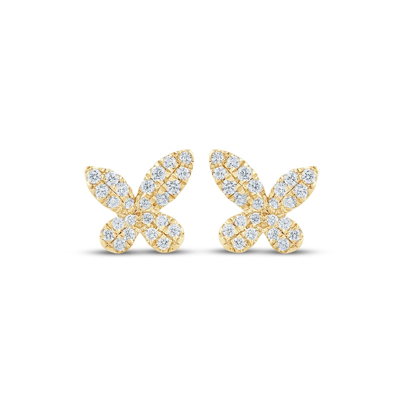 Main Image 2 of Monique Lhuillier Bliss Lab-Grown Diamond Butterfly Stud Earrings 1/4 ct tw 24K Yellow Gold Vermeil Sterling Silver