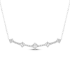 Thumbnail Image 1 of Milestones Lab-Grown Diamond Station Smile Necklace 2 ct tw 10K White Gold 18"