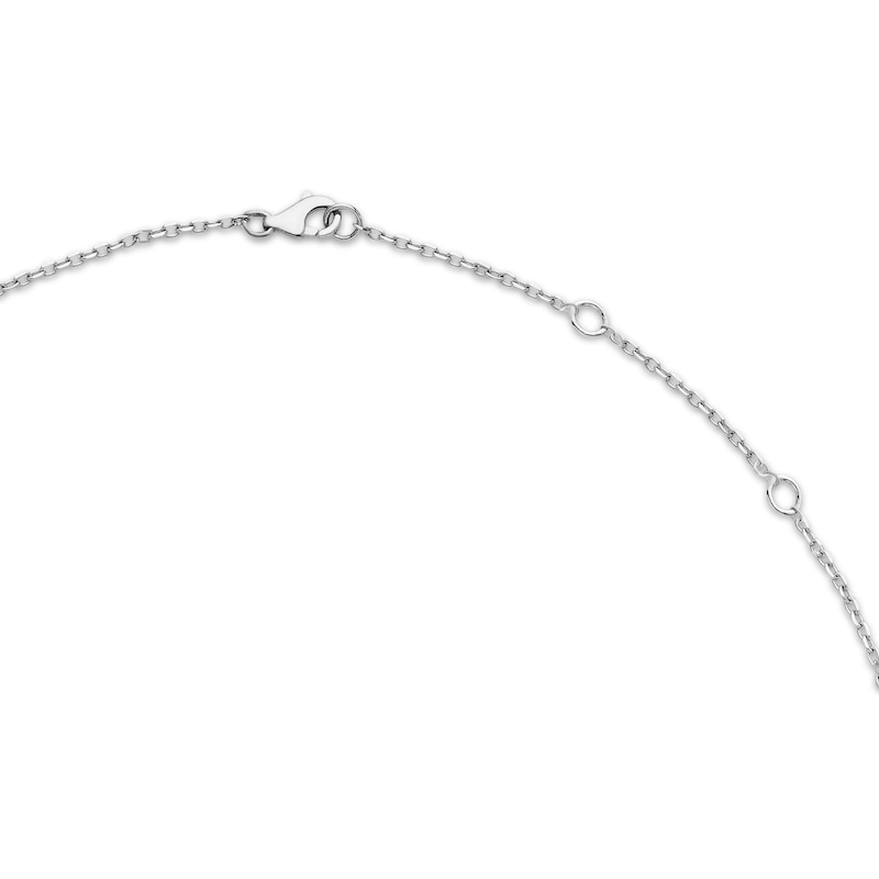Main Image 2 of Milestones Lab-Grown Diamond Station Smile Necklace 2 ct tw 10K White Gold 18"