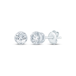 KAY Lab-Grown Diamonds Round-Cut Solitaire Stud Earrings 1/2 ct tw 10K White Gold (F/SI2)
