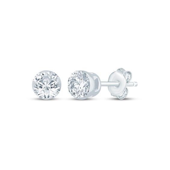 KAY Lab-Grown Diamonds Round-Cut Solitaire Stud Earrings 1/2 ct tw 10K White Gold (F/SI2)