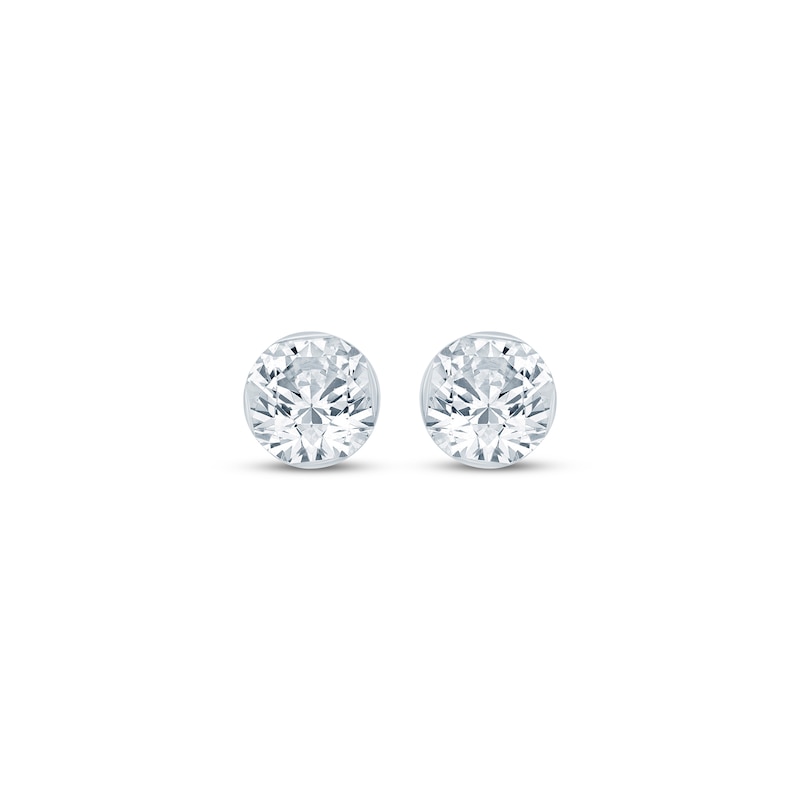Main Image 2 of KAY Lab-Grown Diamonds Round-Cut Solitaire Stud Earrings 1/2 ct tw 10K White Gold (F/SI2)