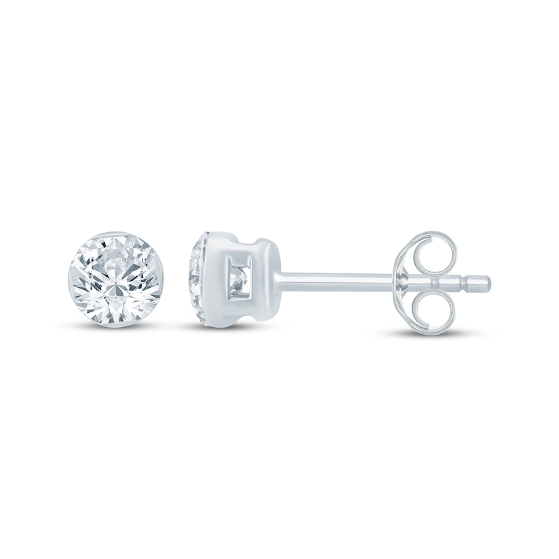 Main Image 3 of KAY Lab-Grown Diamonds Round-Cut Solitaire Stud Earrings 1/2 ct tw 10K White Gold (F/SI2)