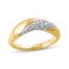 Thumbnail Image 1 of STUDIO BY KAY Lab-Grown Diamond Swirl Fashion Ring 1/5 ct tw 24K Yellow Gold Vermeil Sterling Silver