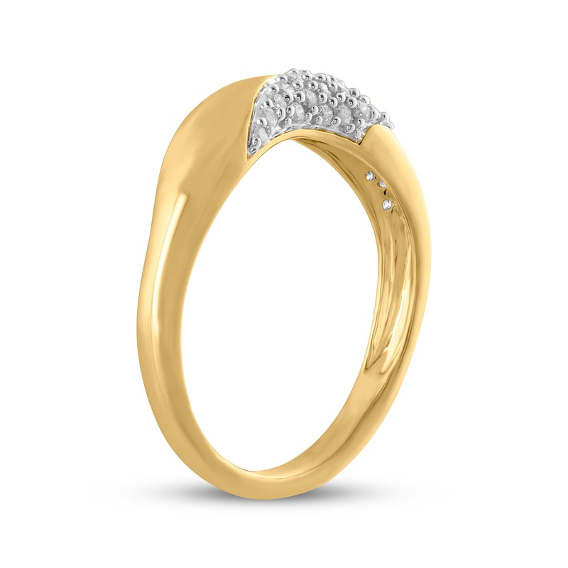 Main Image 2 of STUDIO BY KAY Lab-Grown Diamond Swirl Fashion Ring 1/5 ct tw 24K Yellow Gold Vermeil Sterling Silver