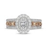 Thumbnail Image 3 of Neil Lane Desert Diamonds Oval-Cut Double Halo Engagement Ring 1 ct tw 14K Two-Tone Gold