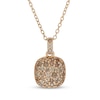 Thumbnail Image 1 of Neil Lane Desert Diamonds Cushion-Shaped Scatter Drop Necklace 3/8 ct tw 10K Yellow Gold 18"