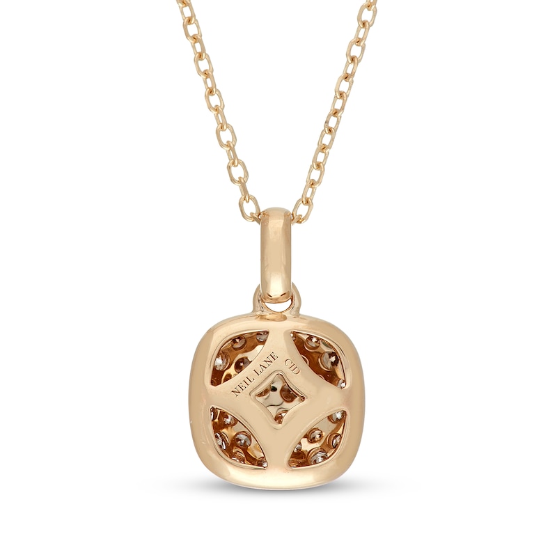 Main Image 3 of Neil Lane Desert Diamonds Cushion-Shaped Scatter Drop Necklace 3/8 ct tw 10K Yellow Gold 18"
