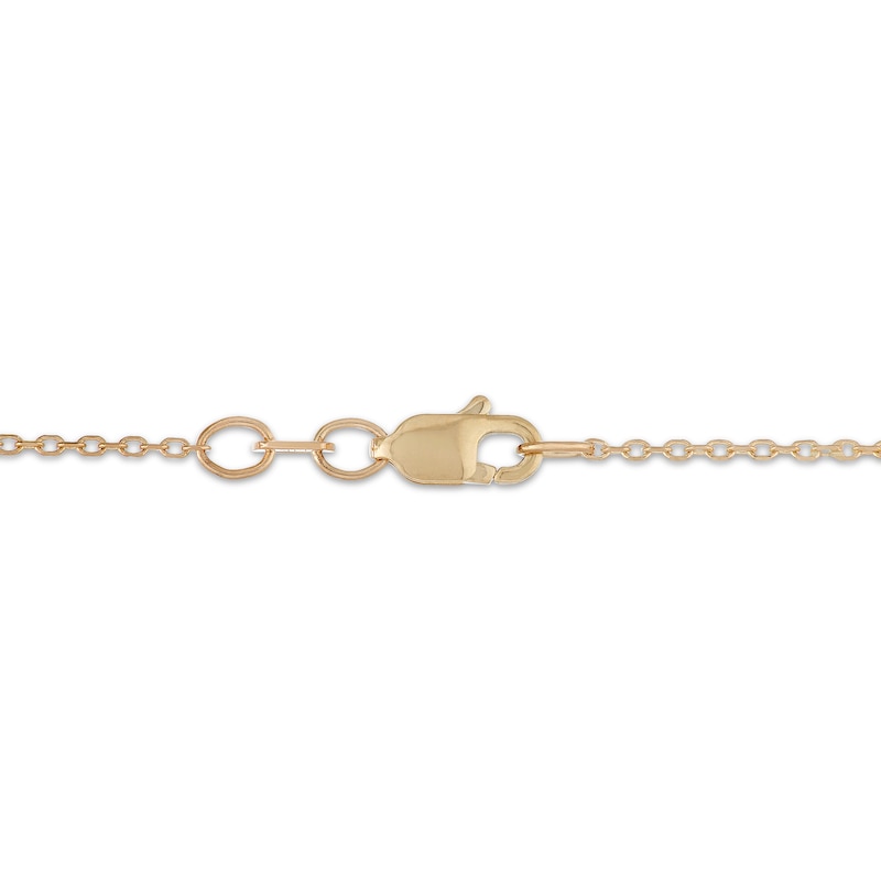 Main Image 4 of Neil Lane Desert Diamonds Cushion-Shaped Scatter Drop Necklace 3/8 ct tw 10K Yellow Gold 18"
