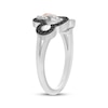 Thumbnail Image 2 of Disney Treasures Mickey & Minnie Mouse Diamond Ring 1/4 ct tw Sterling Silver & 10K Rose Gold