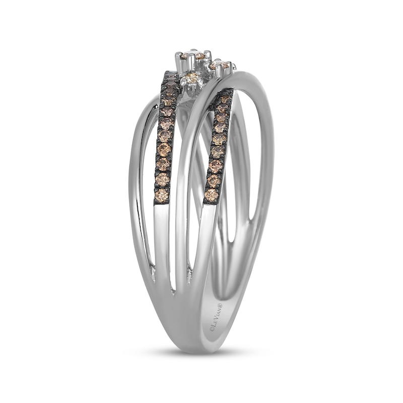 Main Image 2 of Le Vian Desert Diamonds Crossover Ring 1/3 ct tw 14K Vanilla Gold