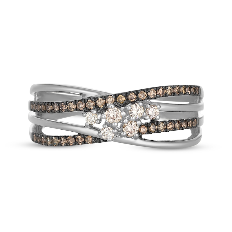 Main Image 4 of Le Vian Desert Diamonds Crossover Ring 1/3 ct tw 14K Vanilla Gold