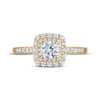 Thumbnail Image 3 of KAY Signature Collection Diamond Round-Cut Double Halo Engagement Ring 3/4 ct tw 14K Yellow Gold