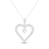 Thumbnail Image 1 of KAY Lab-Grown Diamonds Open Heart Necklace 1 ct tw 10K White Gold 18"