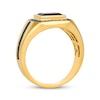 Thumbnail Image 3 of Le Vian Men's Baguette-Cut Black Onyx Ring 1/3 ct tw Diamonds 14K Honey Gold