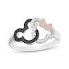 Thumbnail Image 1 of Disney Treasures Mickey & Minnie Mouse Diamond Ring 1/4 ct tw Sterling Silver & 10K Rose Gold