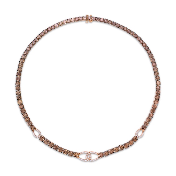Le Vian Couture Diamond Loop Link Necklace 36-1/3 ct tw 14K Strawberry Gold 18"