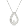 Thumbnail Image 1 of Diamond Accent Double Pear Necklace Sterling Silver