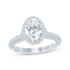 Thumbnail Image 1 of Monique Lhuillier Bliss Oval-Cut Lab-Grown Diamond Engagement Ring 2-1/2 ct tw 18K White Gold