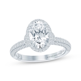 Monique Lhuillier Bliss Oval-Cut Lab-Grown Diamond Engagement Ring 2-1/2 ct tw 18K White Gold