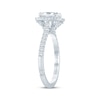 Thumbnail Image 2 of Monique Lhuillier Bliss Radiant-Cut Lab-Grown Diamond Halo Engagement Ring 1-1/2 ct tw 18K White Gold