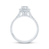 Thumbnail Image 3 of Monique Lhuillier Bliss Radiant-Cut Lab-Grown Diamond Halo Engagement Ring 1-1/2 ct tw 18K White Gold