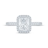 Thumbnail Image 4 of Monique Lhuillier Bliss Radiant-Cut Lab-Grown Diamond Halo Engagement Ring 1-1/2 ct tw 18K White Gold