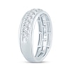 Thumbnail Image 2 of Men's Now + Forever Lab-Grown Diamonds Round-Cut Wedding Band 1 ct tw 14K White Gold