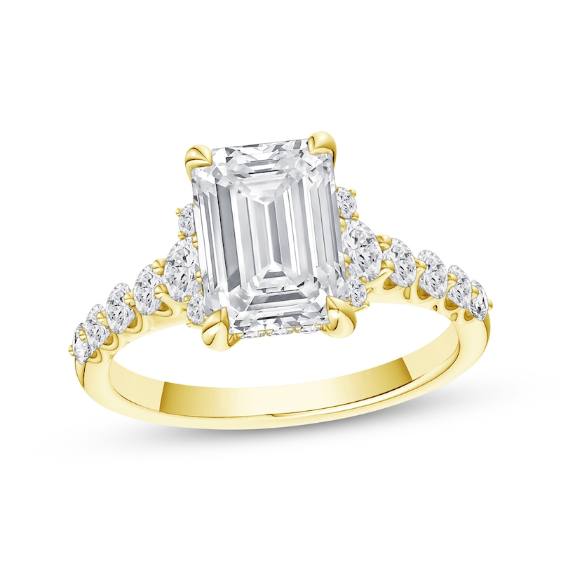 Main Image 1 of Now + Forever Lab-Grown Diamonds Emerald-Cut Engagement Ring 2-1/2 ct tw 14K Yellow Gold