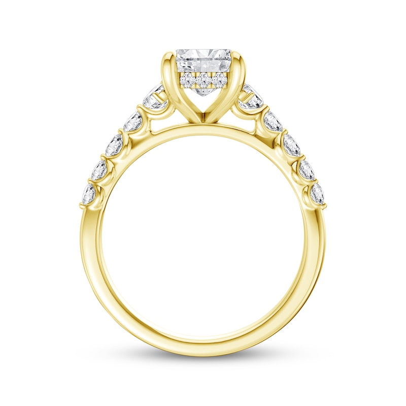 Main Image 3 of Now + Forever Lab-Grown Diamonds Emerald-Cut Engagement Ring 2-1/2 ct tw 14K Yellow Gold