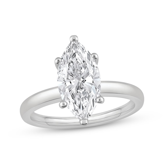 Now + Forever Lab-Grown Diamonds Marquise-Cut Solitaire Ring 2 ct tw 14K White Gold (F/SI2)