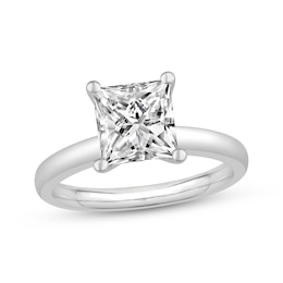 Now + Forever Lab-Grown Diamonds Princess-Cut Solitaire Engagement Ring 2 ct tw 14K White Gold (F/SI2)