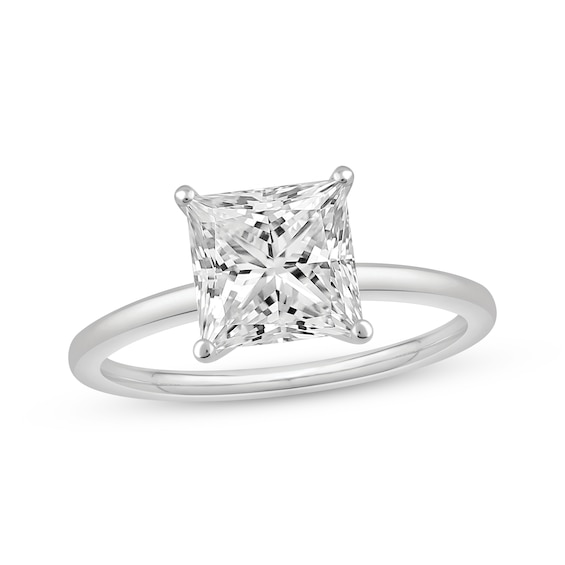 Now + Forever Lab-Grown Diamonds Princess-Cut Solitaire Engagement Ring 1-1/ ct tw 14K White Gold (F/SI2