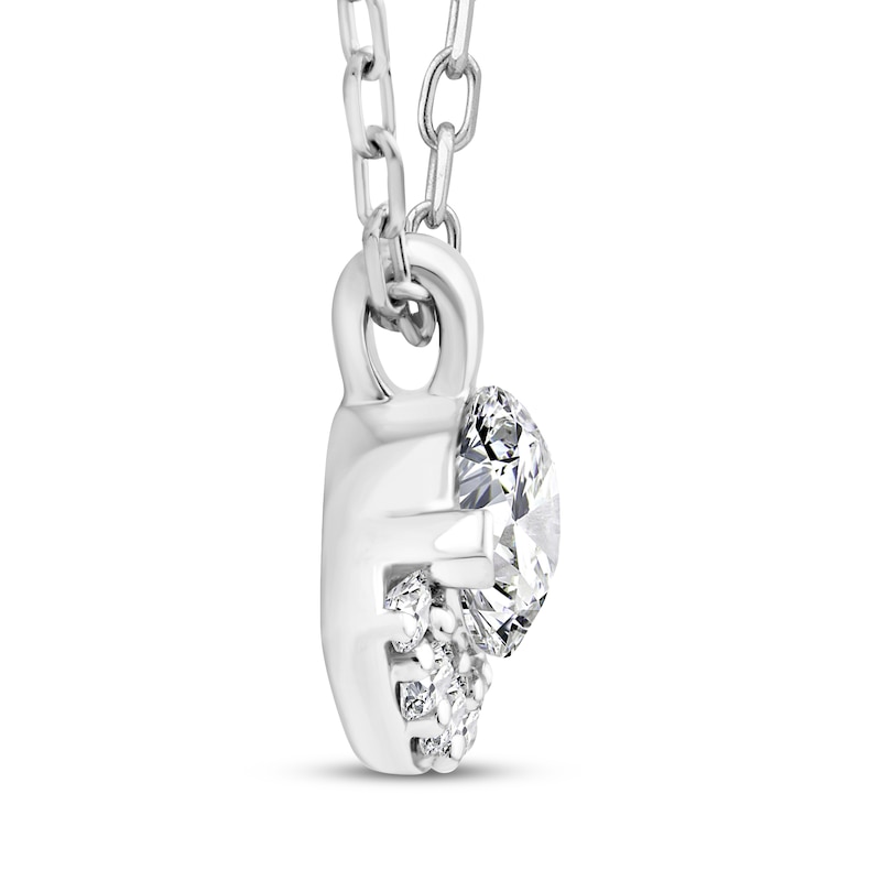 Main Image 2 of KAY Lab-Grown Diamonds Marquise-Cut Necklace 1/2 ct tw 10K White Gold 18"