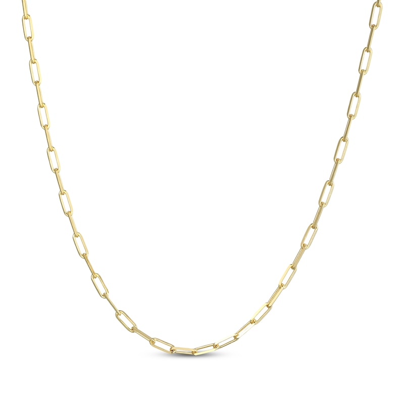 Main Image 1 of STUDIO BY KAY 2mm Paperclip Chain Necklace Solid 24K Yellow Gold Vermeil Sterling Silver 18"