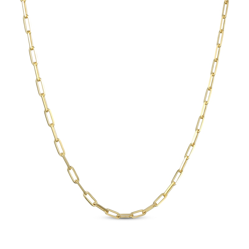 Main Image 2 of STUDIO BY KAY 2mm Paperclip Chain Necklace Solid 24K Yellow Gold Vermeil Sterling Silver 18"