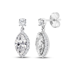 KAY Lab-Grown Diamonds Marquise-Cut Dangle Earrings 1 ct tw 10K White Gold