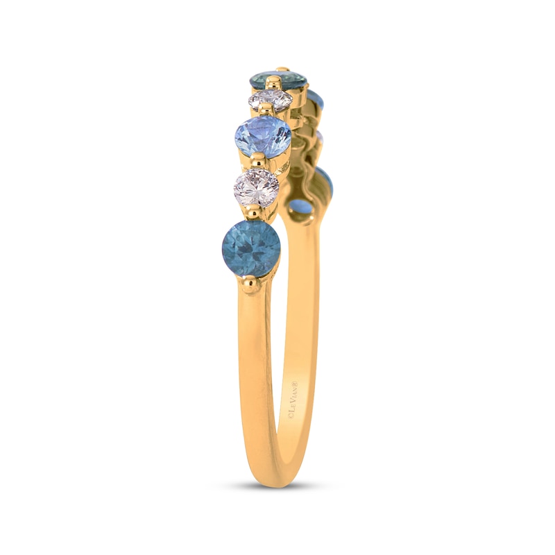 Main Image 2 of Le Vian Montana Sapphire Ombré Ring 1/5 ct tw Diamonds 14K Honey Gold