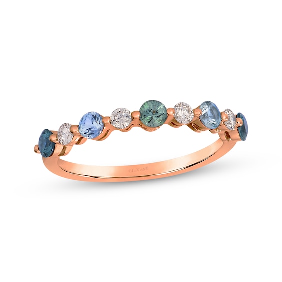 Le Vian Montana Sapphire Ombré Ring 1/5 ct tw Diamonds 14K Strawberry Gold