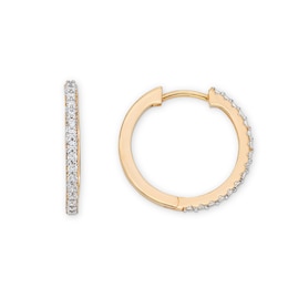 Rocksbox The Everyday Lab-Grown Diamond Hoop Earrings 1/3 ct tw 24K Yellow Gold Vermeil Sterling Silver